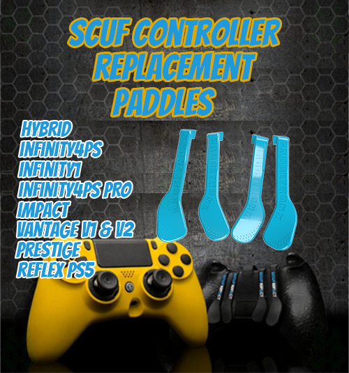 Replacement Paddles for Scuf Gaming Controllers (Hybrid, 4PS, Infinity1, Impact, Vantage, Prestige, Reflex) Replacement Paddles for Scuf Gaming Controllers (Hybrid, 4PS, Infinity1, Impact, Vantage, Prestige, Reflex)